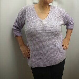 ELLEN TRACY Company Women's Size X-Large Sequin Sweater, Lilac